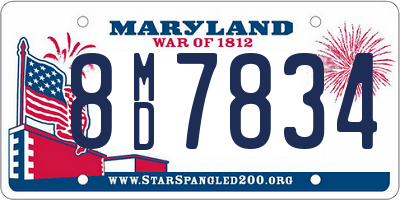 MD license plate 8MD7834