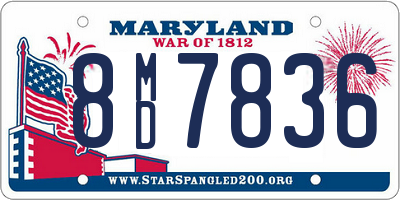 MD license plate 8MD7836