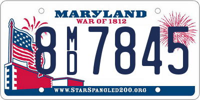 MD license plate 8MD7845