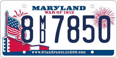 MD license plate 8MD7850