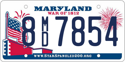 MD license plate 8MD7854
