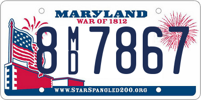 MD license plate 8MD7867