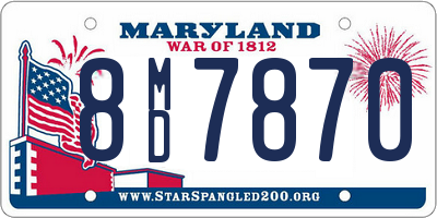 MD license plate 8MD7870