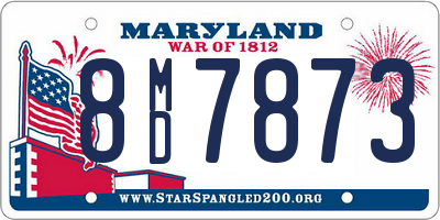 MD license plate 8MD7873