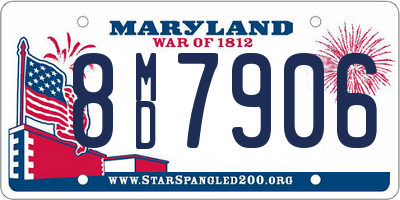 MD license plate 8MD7906