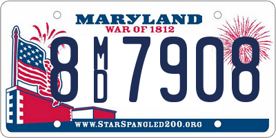 MD license plate 8MD7908
