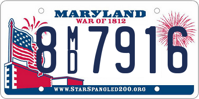 MD license plate 8MD7916