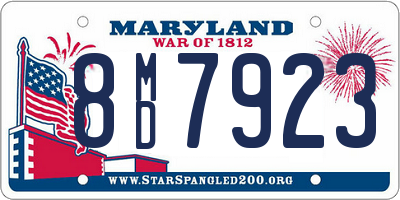 MD license plate 8MD7923