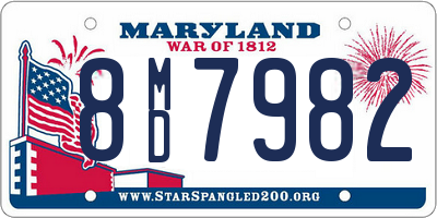 MD license plate 8MD7982