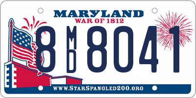 MD license plate 8MD8041