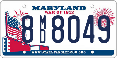 MD license plate 8MD8049