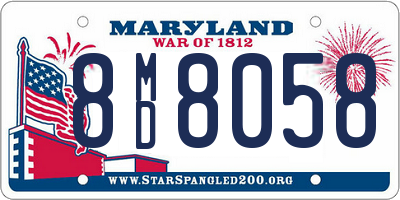 MD license plate 8MD8058