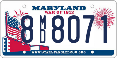 MD license plate 8MD8071