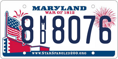 MD license plate 8MD8076