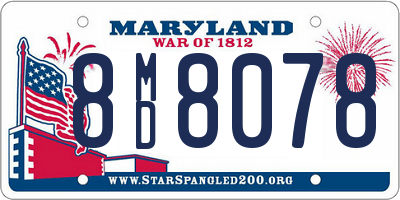 MD license plate 8MD8078