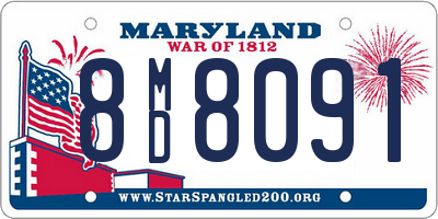 MD license plate 8MD8091