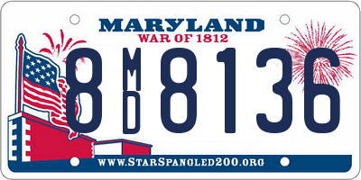 MD license plate 8MD8136