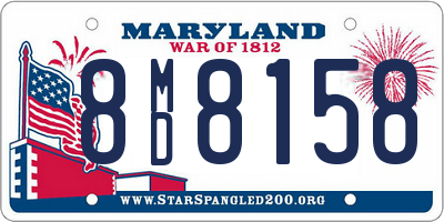 MD license plate 8MD8158