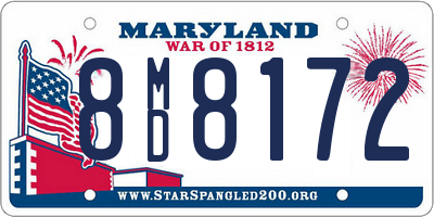 MD license plate 8MD8172