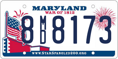 MD license plate 8MD8173