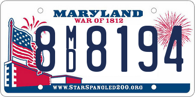 MD license plate 8MD8194