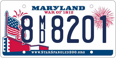 MD license plate 8MD8201