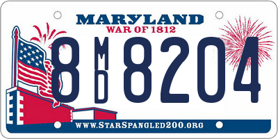 MD license plate 8MD8204