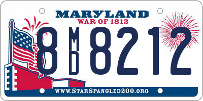 MD license plate 8MD8212