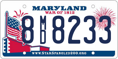 MD license plate 8MD8233