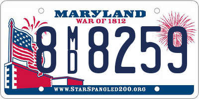 MD license plate 8MD8259