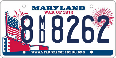 MD license plate 8MD8262