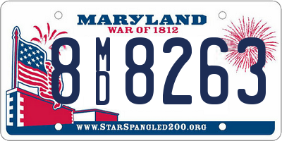 MD license plate 8MD8263