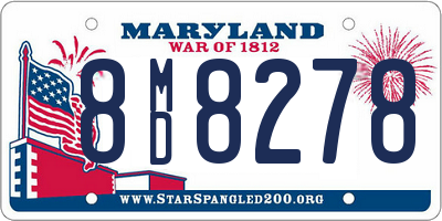 MD license plate 8MD8278