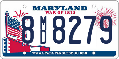 MD license plate 8MD8279