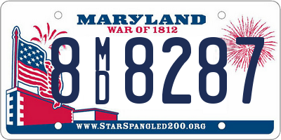 MD license plate 8MD8287