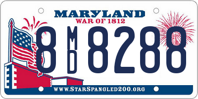 MD license plate 8MD8288