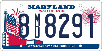 MD license plate 8MD8291