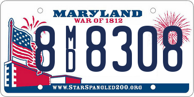 MD license plate 8MD8308