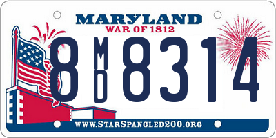 MD license plate 8MD8314