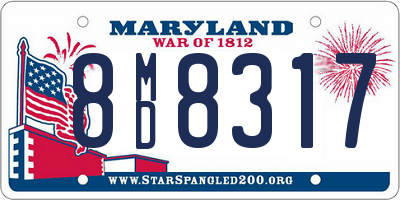 MD license plate 8MD8317