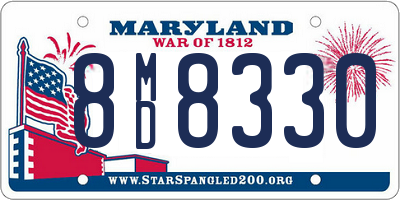 MD license plate 8MD8330