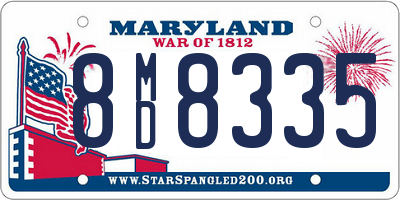 MD license plate 8MD8335