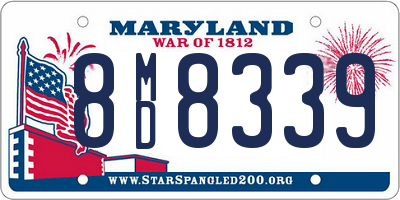 MD license plate 8MD8339