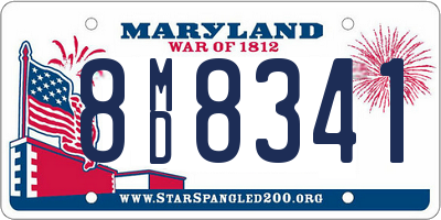 MD license plate 8MD8341