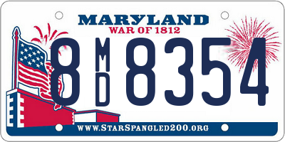 MD license plate 8MD8354