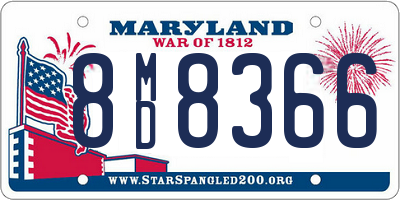 MD license plate 8MD8366