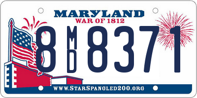 MD license plate 8MD8371