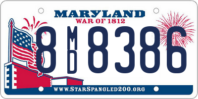 MD license plate 8MD8386