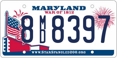 MD license plate 8MD8397