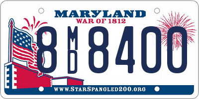 MD license plate 8MD8400